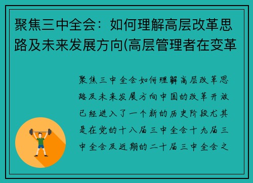 聚焦三中全会：如何理解高层改革思路及未来发展方向(高层管理者在变革中的作用)